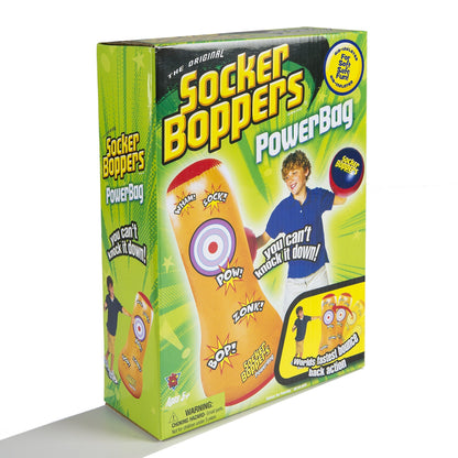 Socker Bopper Power Bag Standing Inflatable Punching Bag for Kids, Box, Bop, Punch, Great Tool for Agility-Balance-Coordination-Athletic Development, in or Outdoor Active Play