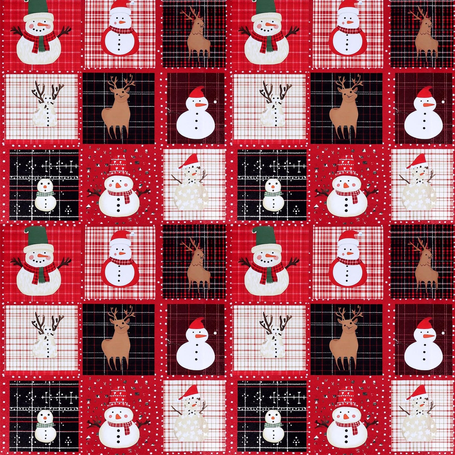 Peel and Stick Christmas Wallpaper Festive Snowman & Reindeer Holiday Contact Paper Removable Self Adhesive Vinyl Christmas Decor Wall Paper for Countertop Cabinets Drawers Furniture 17" x 196.8"