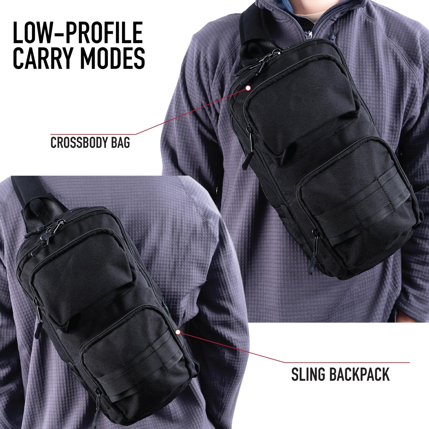 Rothco Tactical Traveler Crossbody Bag – Rugged Outdoor Travel Backpack for EDC Gear