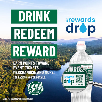 Poland Spring Natural Spring Water Bottles, 24 Pack - Still Bottled Water with Naturally Occurring Minerals - 16.9 Fl Oz Plastic Bottles