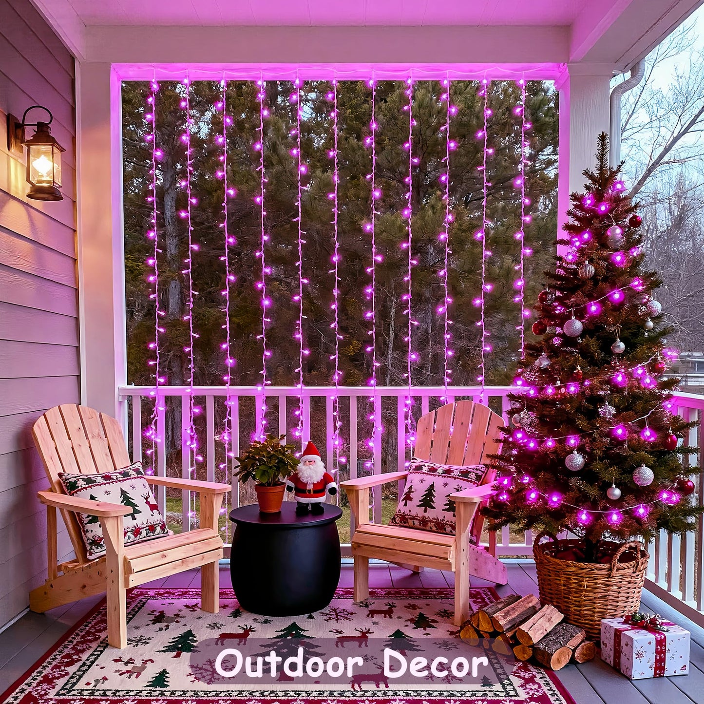 JMEXSUSS 300 LED Curtain Lights Plug in with Remote, Pink String Lights for Bedroom, Christmas, Window, Wall, Party, Teen, Girls' Room, Dorm, Valentine's Day Indoor Outdoor Decor, 9.8X9.8ft