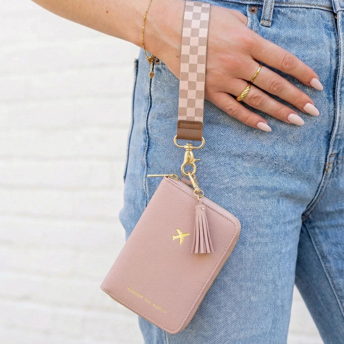 Beautiful Passport Holder for Travel with Wristlet Strap - All-in-One Wallet for Women with Card Slots and Tassel Keychain - Perfect RFID Blocking Case to Keep Your Travel Documents Organized & Safe