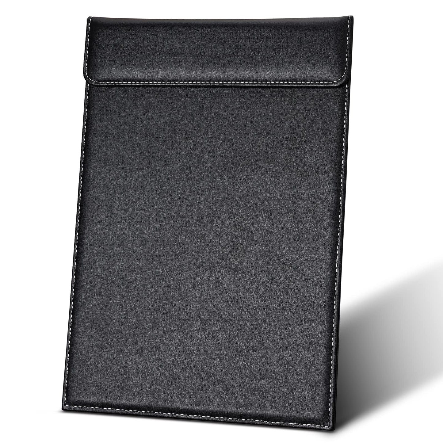 Leather Clipboard, Black Clipboards A4 Letter Size Clip Board for Nurses, GORESE Clip Board for Classroom, Smooth Writing Low Magnetic Profile Clip Boards for Kids Women Office Work 9" x 12.5"