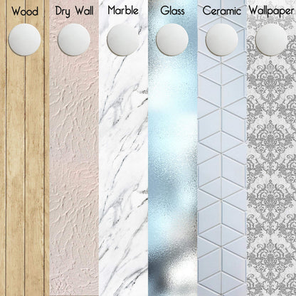 Door Stoppers - Large 3.15" (4 PCS) - Door Stoppers for Wall with Strong Back Adhesive - Quiet and Shock Absorbent Silicone Wall Protectors from Door Knobs - Protects Every Surface - White