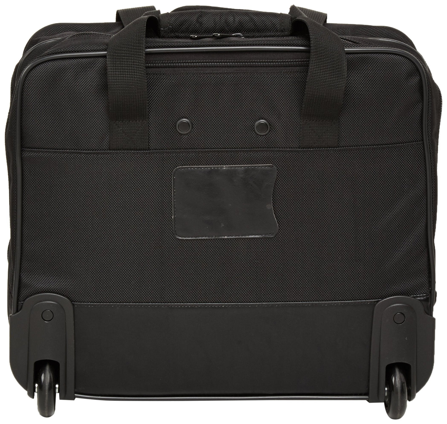Amazon Basics 15.6" Rolling Laptop Bag for Travel and Business, Briefcase with Wheels, Adjustable Locking Handle, Black