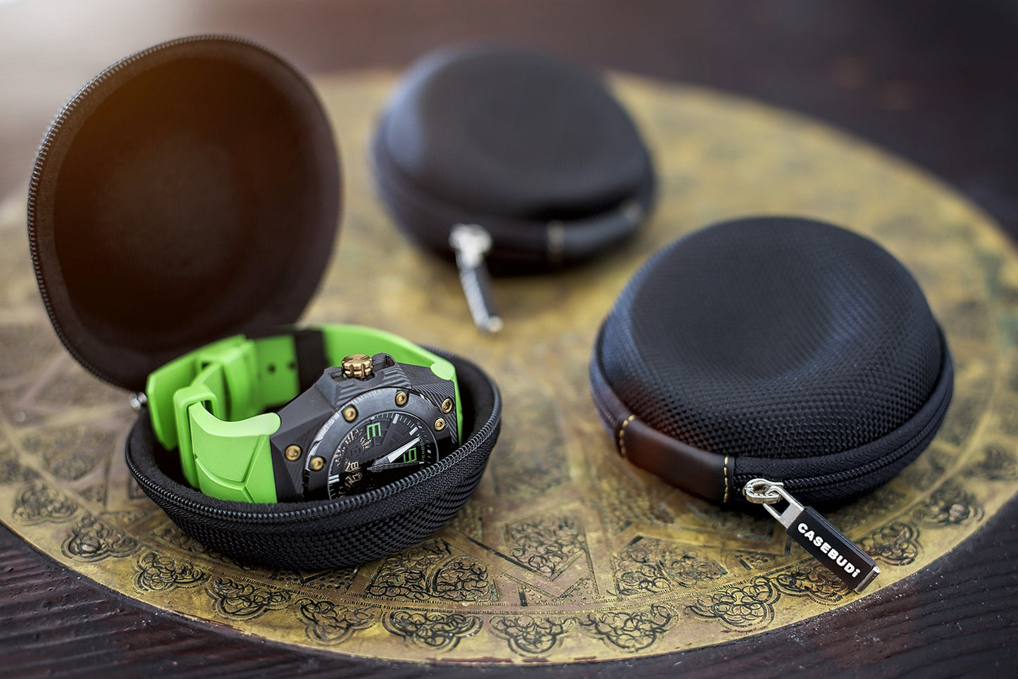 CASEBUDi Watch Travel Case (Medium) (Black)