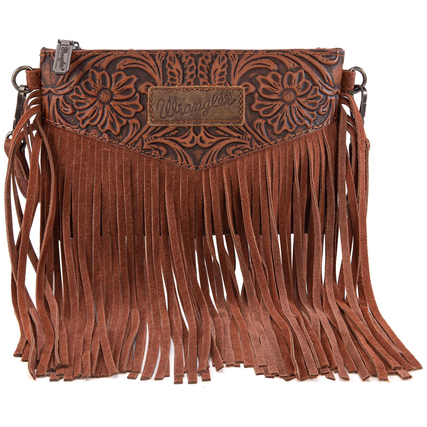 Wrangler Clutch Wristlet Fringe Purse Western Crossbody Bags for Women WG63-181BR