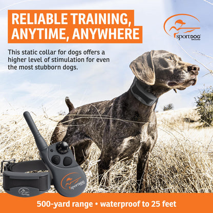 SportDOG FieldTrainer 425XS - Remote Trainer Designed for Off-Leash Control & Training - for Stubborn Dogs - 500-Yard Range - Waterproof - Quick-Charge Collar - Static, Tone, & Vibration
