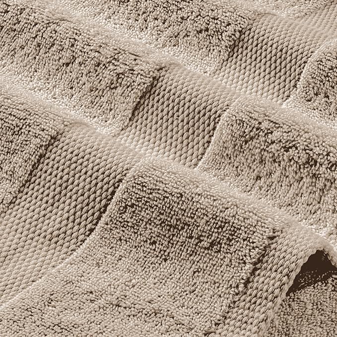 White Classic Taupe Hand Towels
