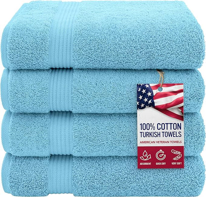 American Veteran Towel, 100% Cotton Turkish Bath Towels