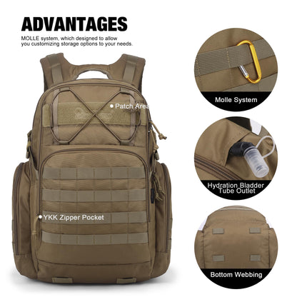 Mardingtop Military Tactical Backpack for Men 40L Molle Rucksack Assault Pack EDC Daypack for Hiking,Travel,Camping, Hunting