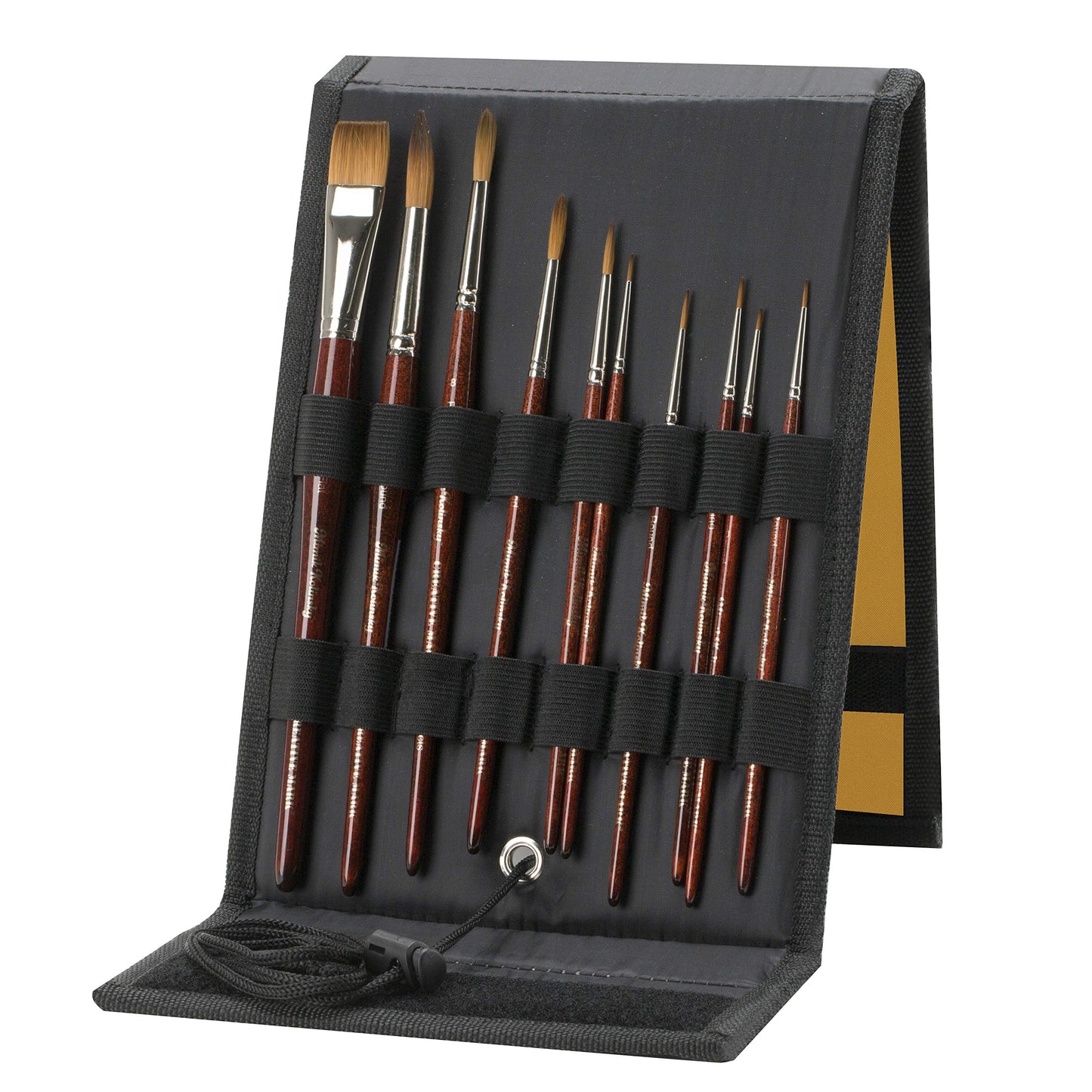 Creative Mark Rockwell Brush Easel Small Storage Case - Goldenrod - Waterproof Paintbrush Holder for Travel and Painting, Acrylic and Watercolor Paint Brush Organizer, Pencil Case