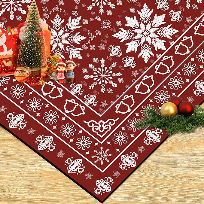 2' X 3' Christmas Rug Snowflake Area Rugs Washable Non-Slip for Indoor Entryway Dorm Laundry Bedroom Living Room Xmas Doormat for Kids Women Merry Christmas Carpet Winter