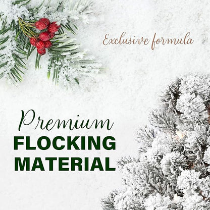 Fraser Hill Farm 4-Ft. Christmas Snow Flocked Porch Tree with Oversized Pinecones in Ornamental Pot, FF048CHPT001-0SN