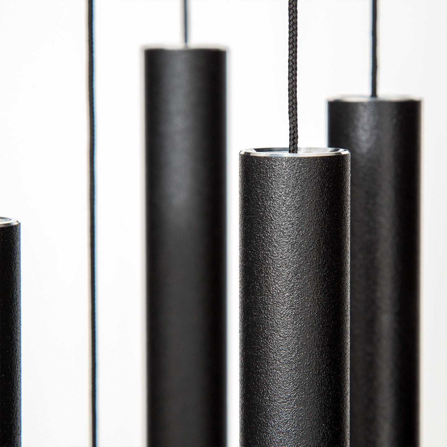 Corinthian Bells 30 Inch Black Wind Chimes for Outside, Modern Metal Outdoor Wind Chime for Patio Decor, Made in USA