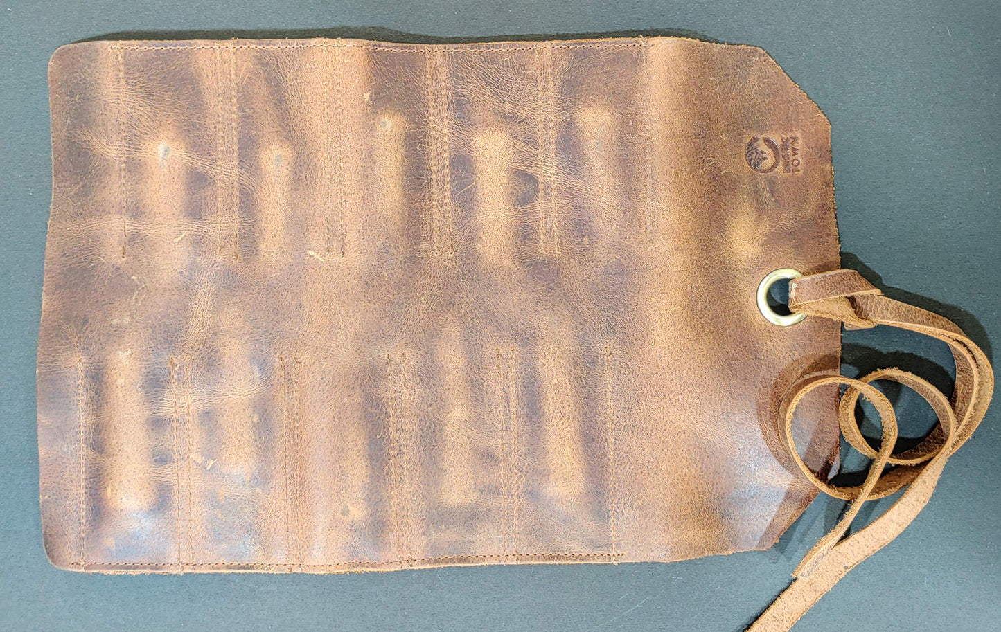Leather Tool Roll Up Pouch - Leather Tool Wrench Roll/Chisel Bag by Rustic Town