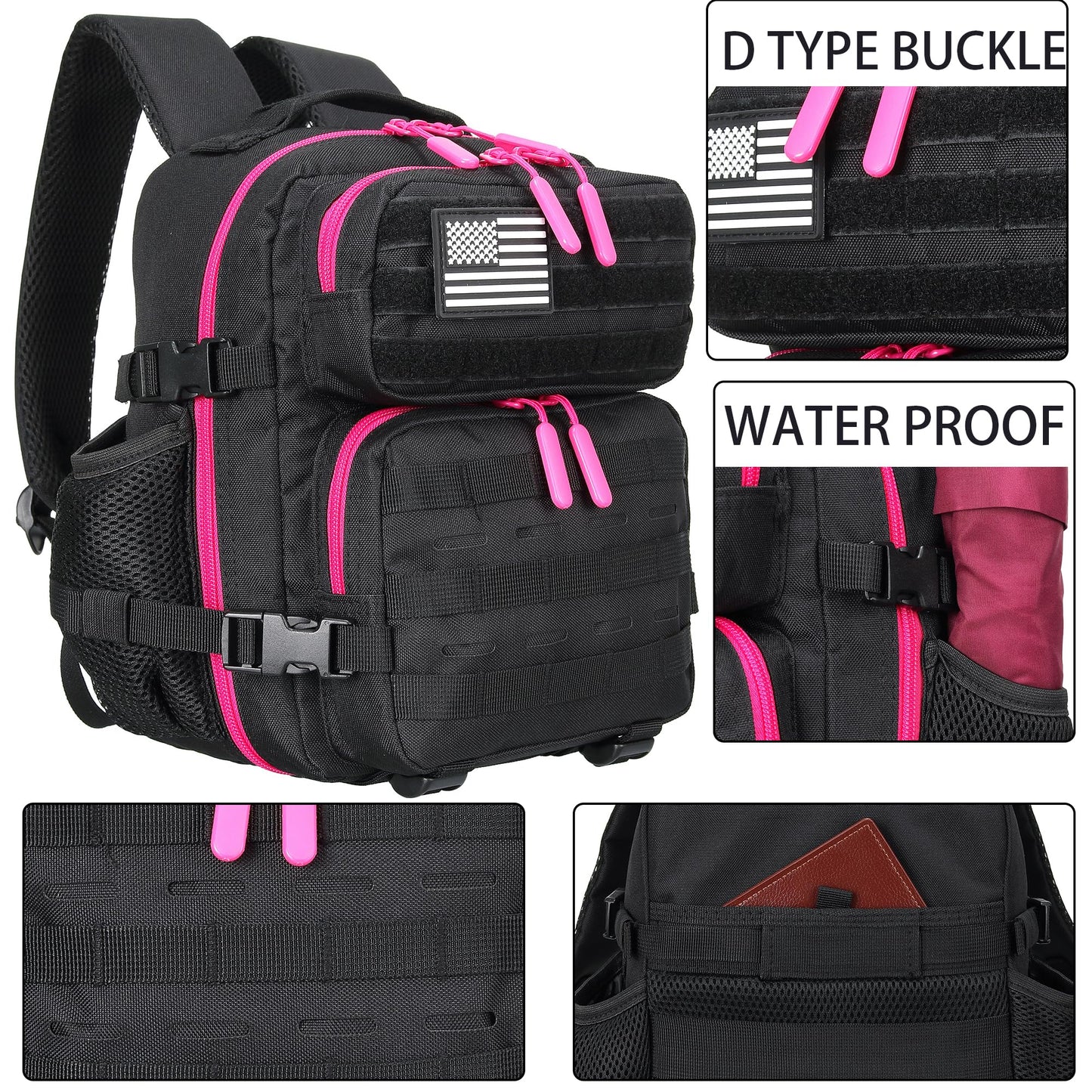 HongXingHai 9L Mini Tactical Backpack for Men and Women Tactical Backpack Small for Hiking Small Tactical Bag Fitness Pack