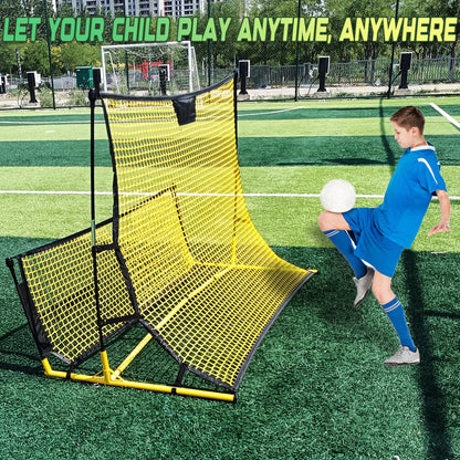 PreGymnastic Portable Soccer Rebounder with Carrying Bag, Dual-Sided Rebounder for Solo Passing, Receiving, Trapping Practice - Large & Small Rebound Net, Weather Resistant