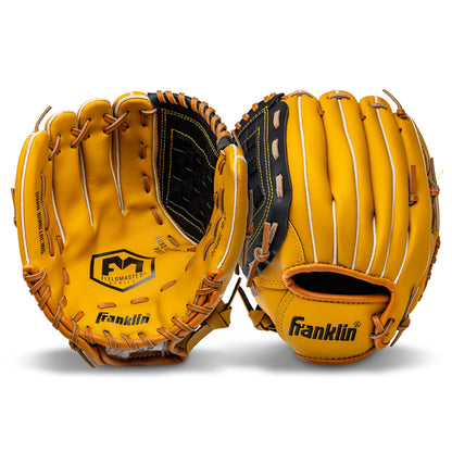 Franklin Sports Field Master Series Baseball Gloves, Left Handed Thrower, 10.5"