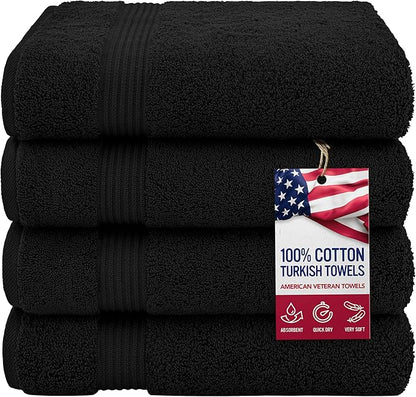American Veteran Towel, 100% Cotton Turkish Bath Towels