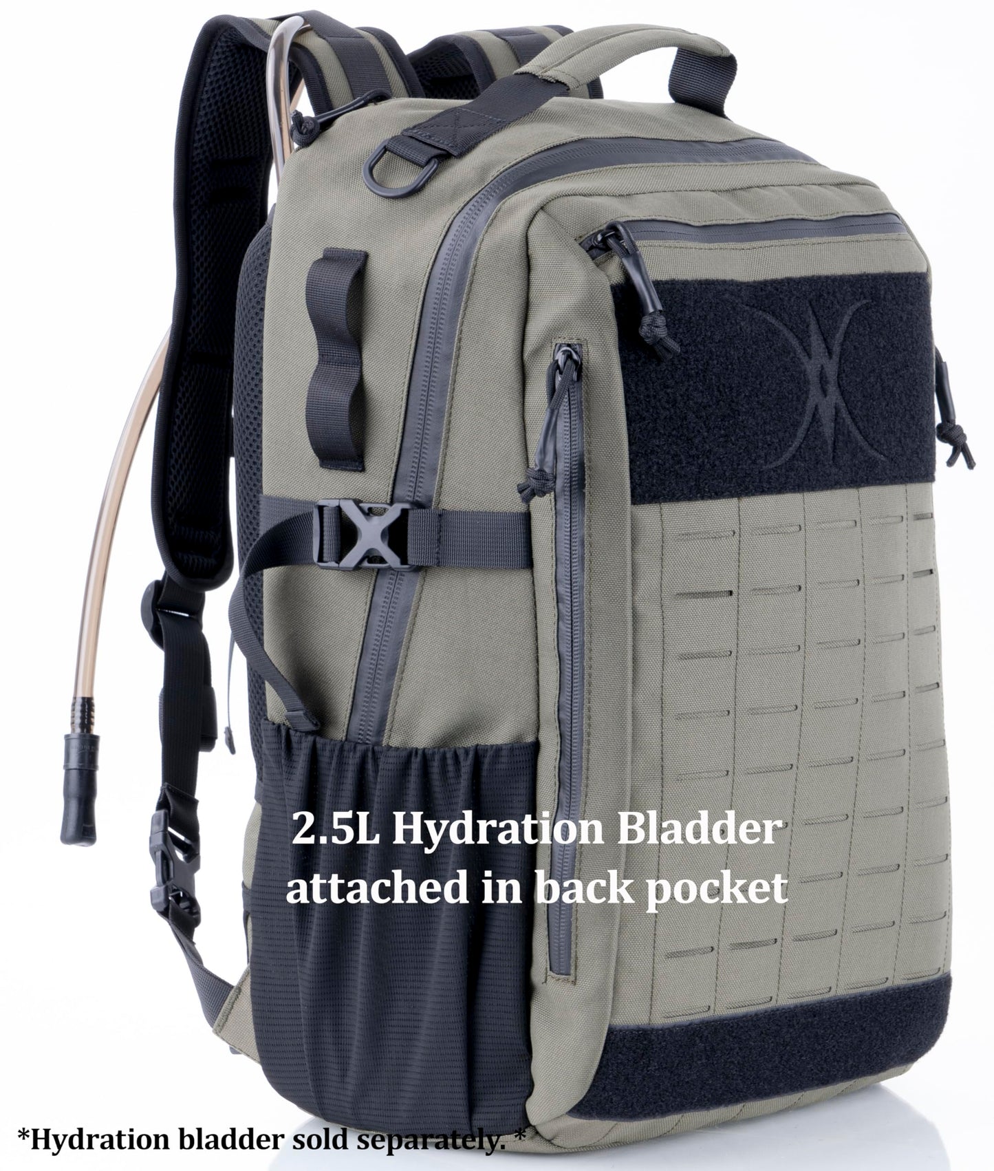 BACKFERRY Urban Tactical Backpack Laser-Cut MOLLE Daypack Commuter Bag for EDC,Travel,Work,Hiking for Men Women