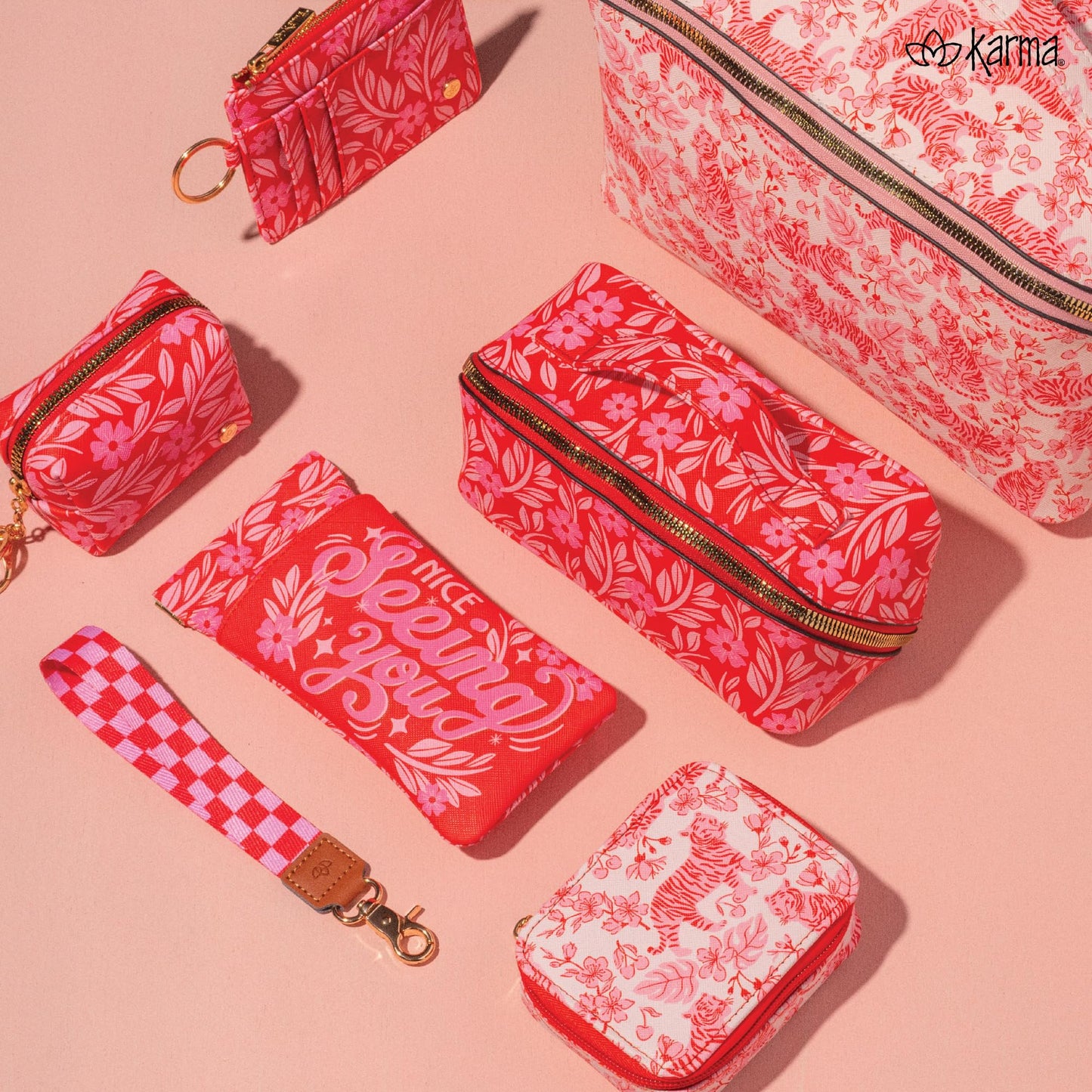 Karma, Double Eyeglass Case, Glasses Case Soft with Sewn Cleaning Cloth, Leather Eyeglasses Pouch Sunglasses Case For Women Men, Super Shady