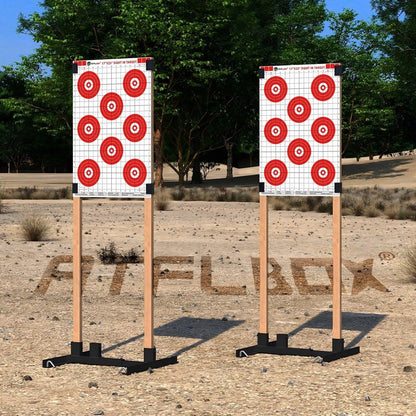 Atflbox Sight in Shooting Range Paper Target, 17X25 Inch Paper Red Bullseye Shooting Targets Suitable for Handgun, Rifle, Pellet Gun, Airgun, BB Guns, Airsoft (25 Pack)