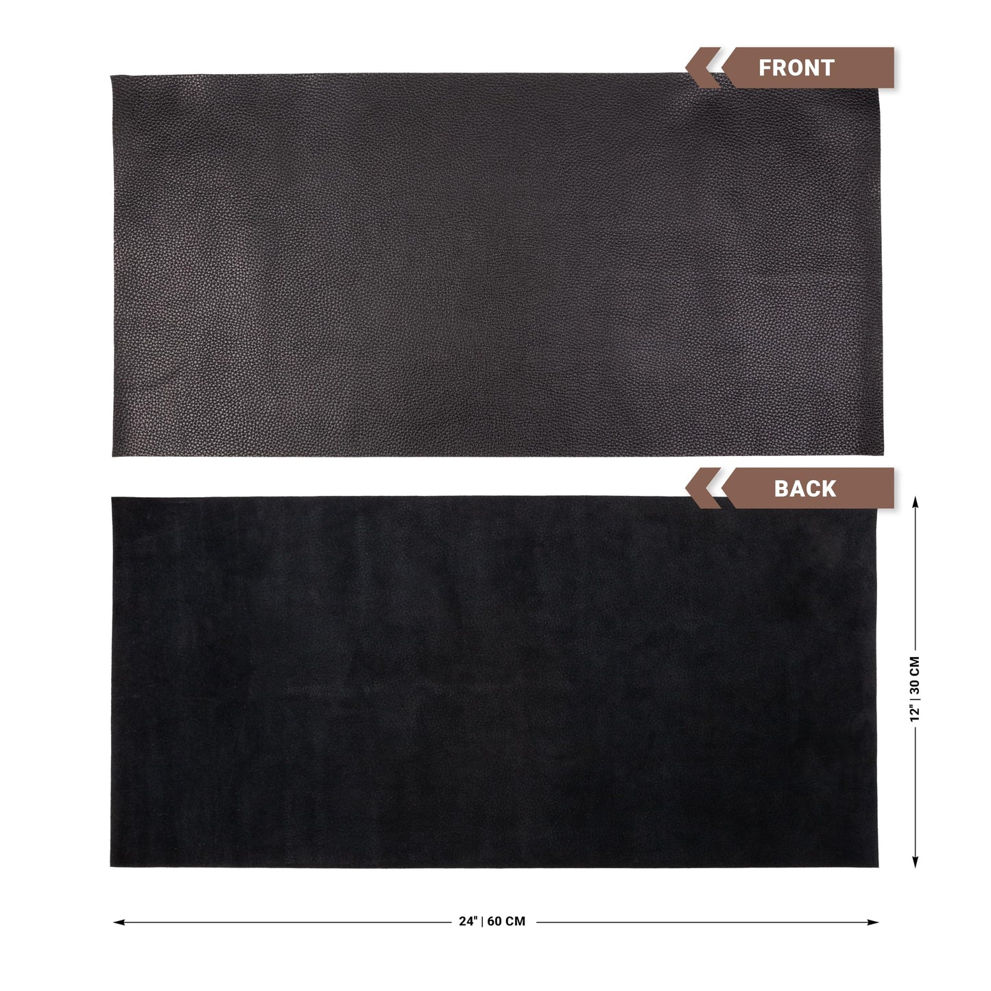 Shkira 24''X12'' Genuine Yellow Dotted Leather Sheets for Hobby Workshops - Tooling Square - 2.0MM Thick Genuine Top Full Grain Oil Tan - Thick Leather Pieces