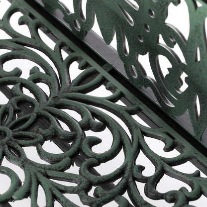 Outdoor Living Butterfly Rectangle Plant Stand, Flower Planting Pot, Antique Green