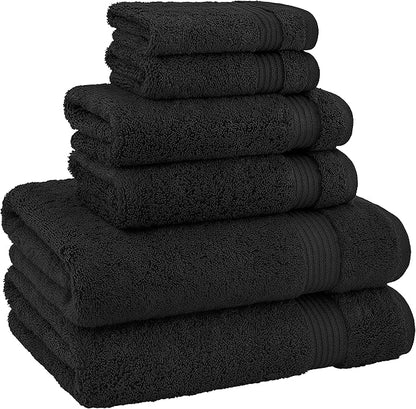 American Veteran Towel, 100% Cotton Turkish 6 Piece Towel Set, Luxury Towels