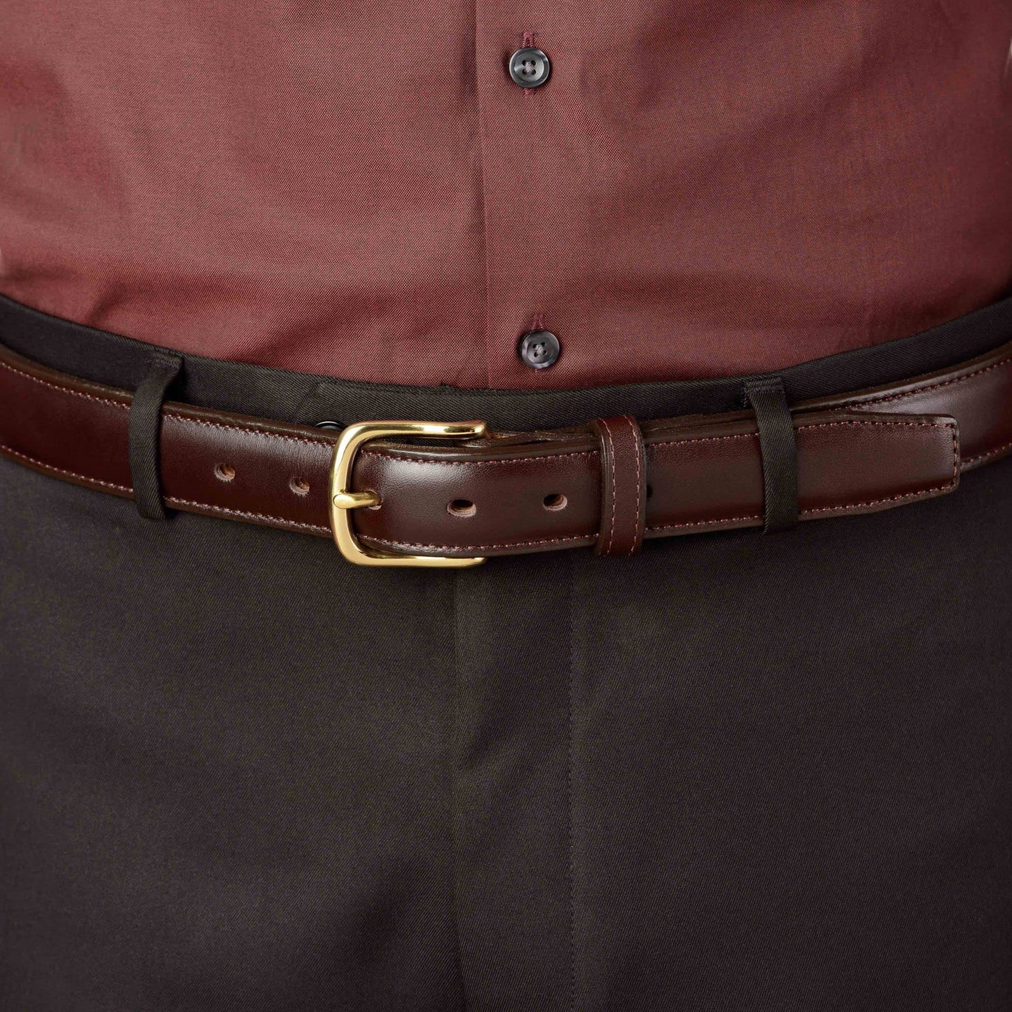 Bullhide Belts Mens Leather Belt for Casual Dress, 1.25" Wide, Brown, 34 Inches