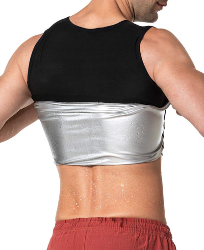 MOLLDAN Sauna Vest for Men Loss Weight Sweat Tank Top Workout Shirt Shapewear