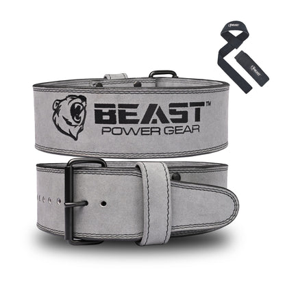 Beast Power Gear Weight Lifting Belts - Free Strap 4” Wide 10mm Thick for Weightlifting Bodybuilding Powerlifting Belt Superior Back Support Gym Belts for Men Women