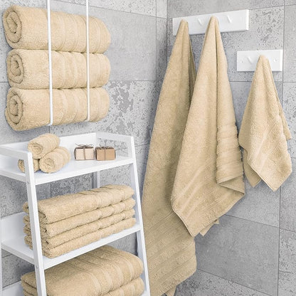 American Soft Linen Luxury 4 Piece Bath Towel Set, 600 GSM 100% Cotton Turkish