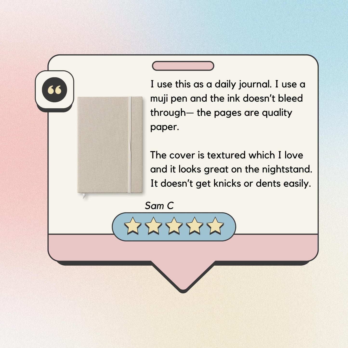 Portage Blank Hardcover Aesthetic Notebook Writing Journal – Bleed-Proof Paper Notepad for Journaling, High GSM, A5 Notebook, Cream Pages - Oatmeal, 6 x 8.5 Inches, 224 Pages