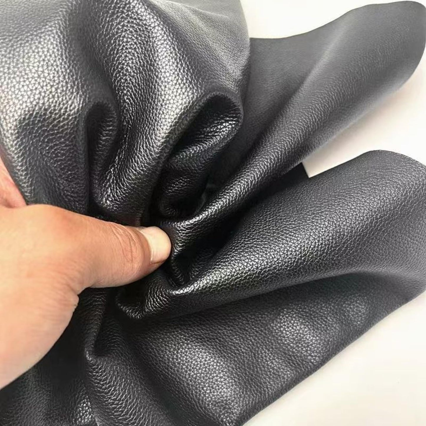 Black Leather, 1.4-2.0mm Thickness for Wallets, Briefcases, Sofa & Stool, Leather Sheets for Crafting (Black lizhiwen12×24" 1pc