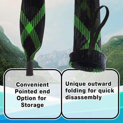 Reaction Tackle Fishing Rod Socks - Fishing Pole Sleeves and Covers for Baitcasting Rods, Spinning Rods Metal Gray (Flat-Cast-6)