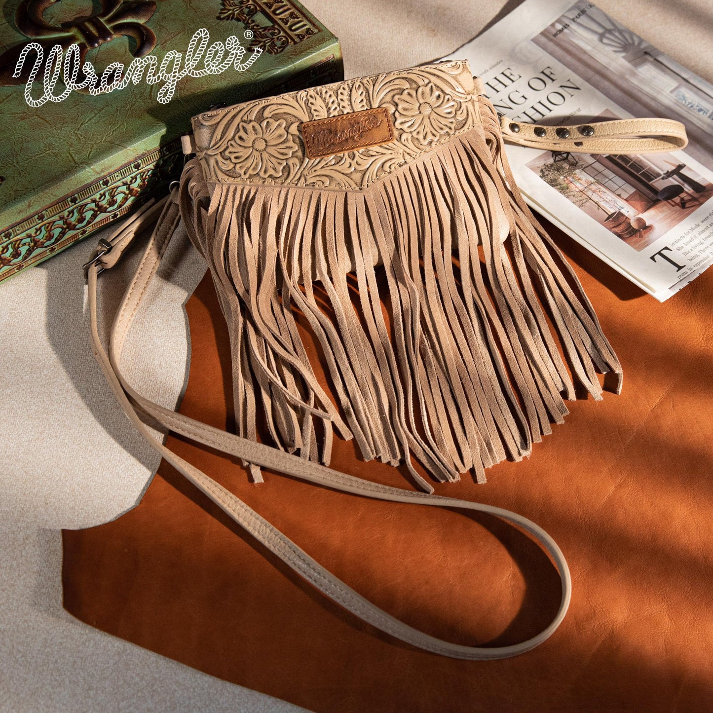 Wrangler Clutch Wristlet Fringe Purse Western Crossbody Bags for Women WG63-181KH
