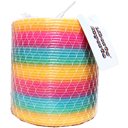 Liberty Imports 6" Jumbo Rainbow Coil Spring - Giant Classic Novelty Toy, Big Fun Large Magic Walking Magic Spring for Fidget and Stress Relief - Great Gift for Kids, Adults (Round)