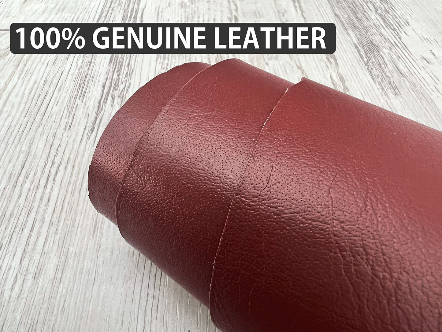 3 Pieces of Mahogany 10x15 Inch Genuine Leather Pieces Real Cowhide Full Grain Sheets for Crafting Leatherworking Leathercraft Repair Crafts Offcuts TPS13526