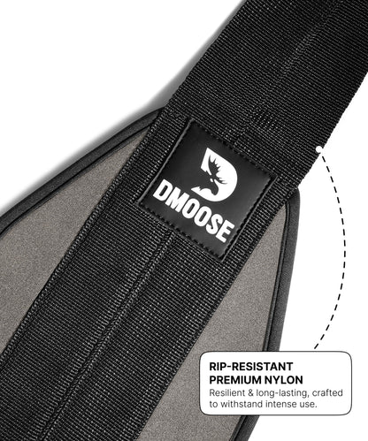 DMoose Fitness Hanging Ab Straps for Pull Up Bar & Core Strength Training - Soft Padded Exercise Straps for Ab Swing & Leg Raises, Hang Bar Strap with 2 Steel Carabiners - Abs Equipment for Home & Gym