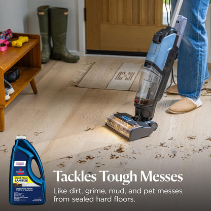 Bissell Hard Floor Sanitize Formula, 25041, 64 Fl Oz CrossWave & Spinwave, Use on Sealed Hard Floors, Orange Bloosom