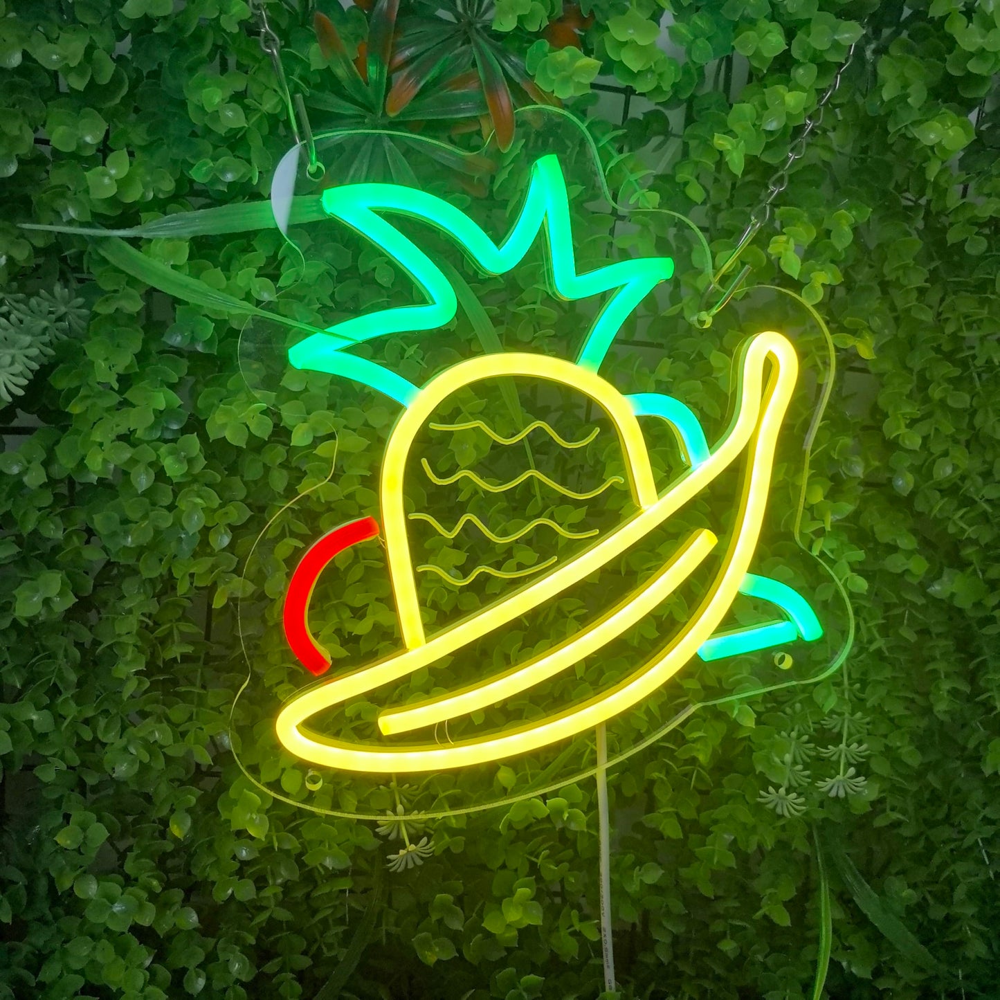 Pineapple Banana Neon Sign LED Pineapple Neon Signs for Wall Decor, Friut Theme Kids Room Bedroom Game Room Birthday Party Decorations Gifts for Kids