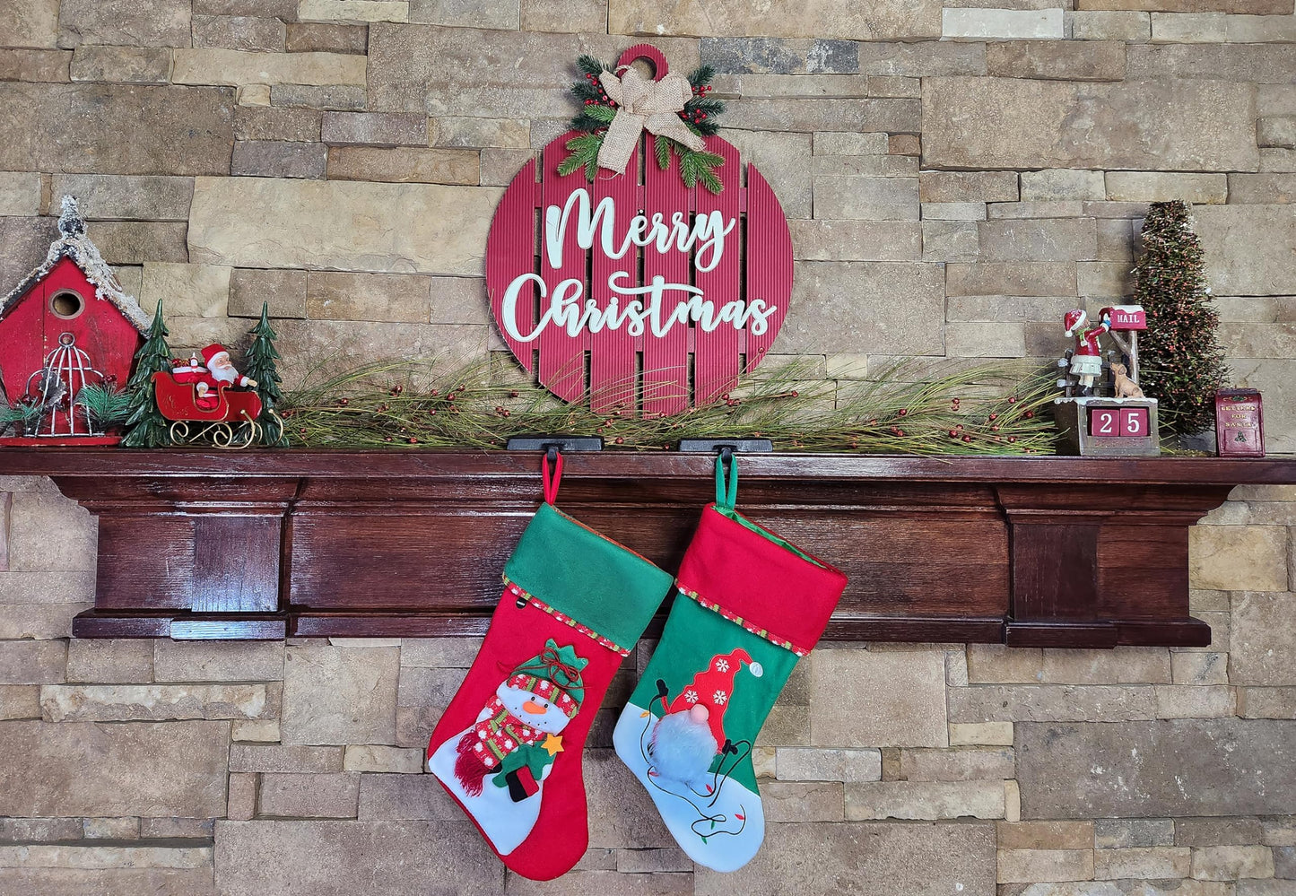 Lulu Decor Black Christmas Stocking Holders for Mantle set of 2 - Heavy Cast Iron Weighted Strong & Sturdy - Low Profile Flat Base Stocking Hooks, Simple Design for Mantle Decor Weighs 1 lb 10 oz each
