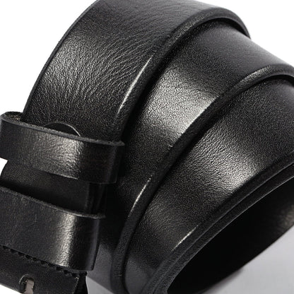 KEECOW Men's 100% Italian Cow Leather Belt Men With Anti-Scratch Buckle,Packed in a Box (Black-1003, 34-38)