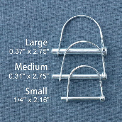 Trailer Coupler Pin, 2Pcs Tivnhuils Safety Coupler Pin Trailer Hitch Pin, Zinc Plated Carbon Steel Locking Pin Trailer Pin, 5/16" x 2.75", Medium
