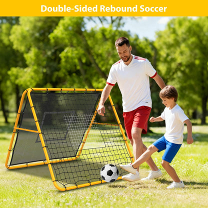 GarveeLife Adjustable Multi-Sport Rebounder Net for Soccer, Baseball, and Softball, Training Net for Passing, Throwing, and Ball Control, Portable for Backyard or Field Use