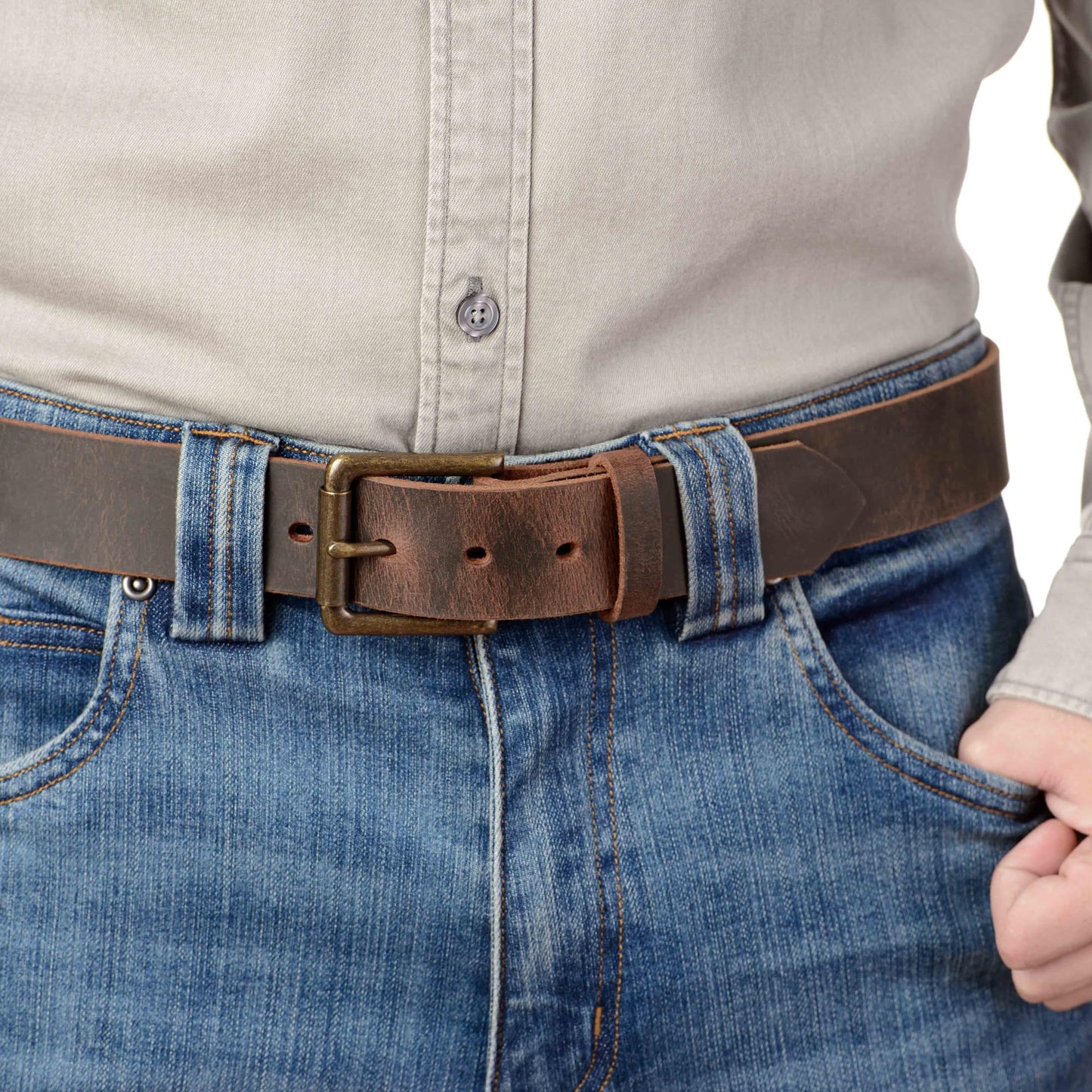Bullhide Belts Mens USA Made Leather Belt for Casual 1.50" Wide