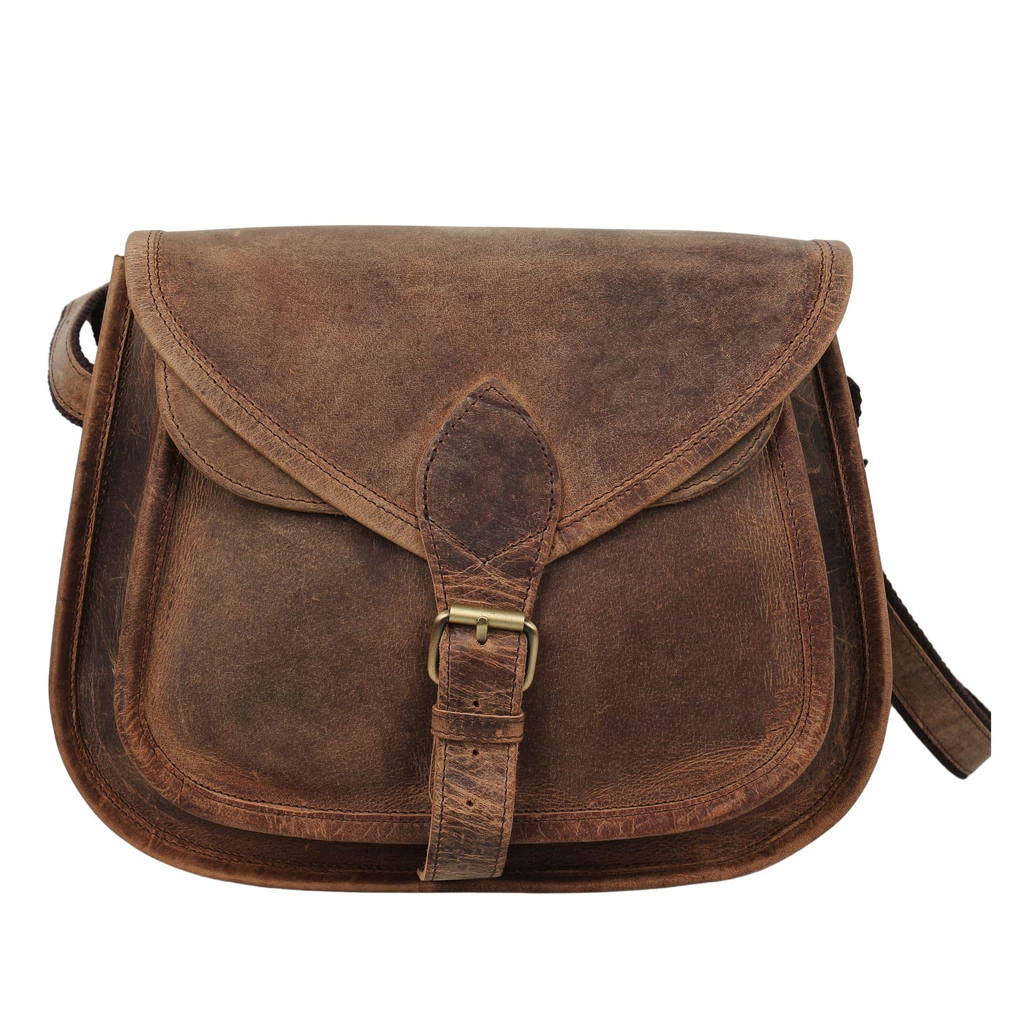 Leather Crossbody Bag for women purse tote ladies bags satchel travel tote shoulder bag (Distressed Tan)