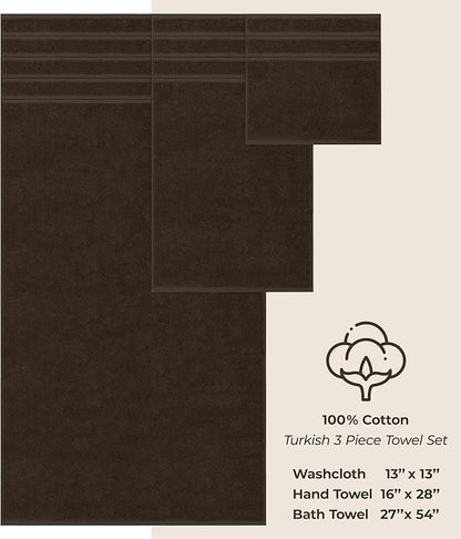 American Soft Linen Premium 3 Piece Towel Set, 1 Bath Towel 1 Hand Towel 1